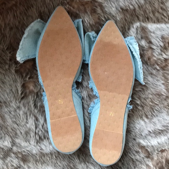 🆕NIB RARE Seychelles bow tie flats - denim flats - Picture 8 of 8